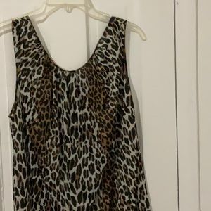 Vintage lined leopard dress